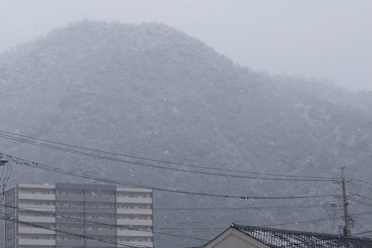 可部中心地から山をみる 2018年1月25日