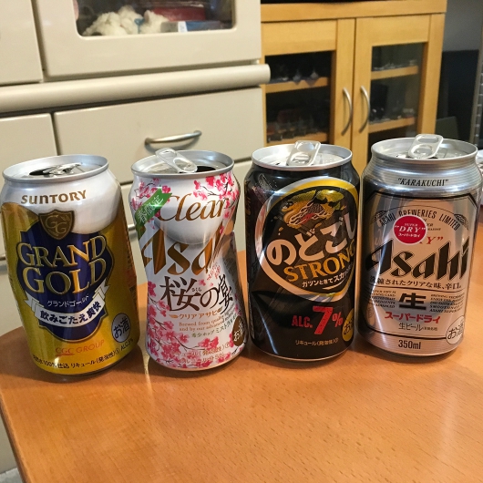 今日2月2日に飲んだビール（系）飲料 350ml ✕ 4本