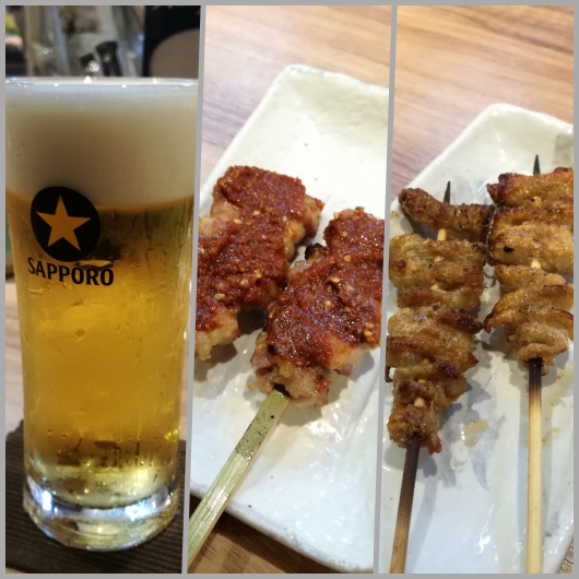 "頂" で頂いたビールと焼き物