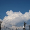 青空に雲がモクモクと