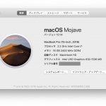 このMacについて　macOS Mojave