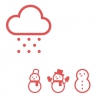 雪だるまたち(アイコン絵はICOOON MONOより)