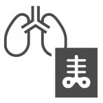 肺とレントゲン写真（icooon-monoより）