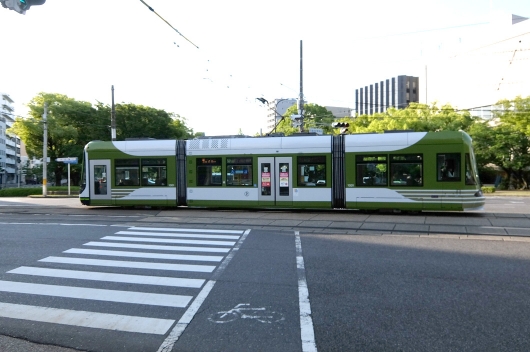 広電バスみたいな広電電車