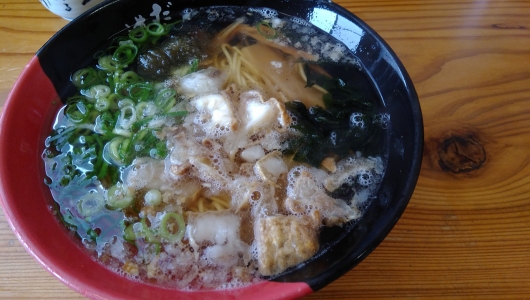 だし道楽の "かすラーメン"