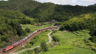 セノハチをあがってきた貨物列車