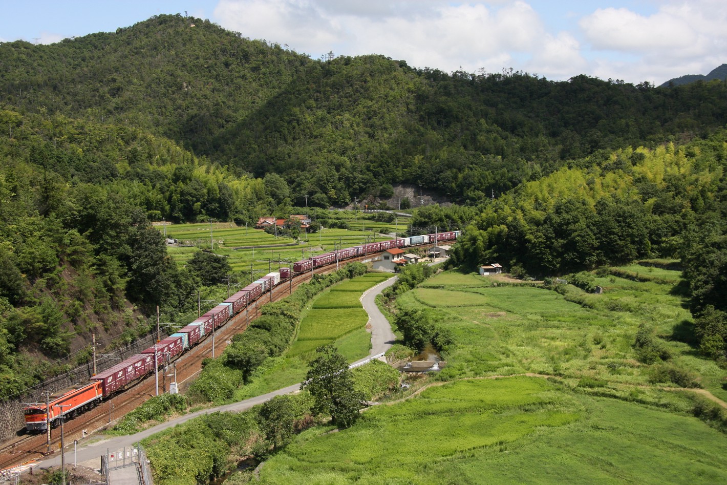 セノハチをあがってきた貨物列車