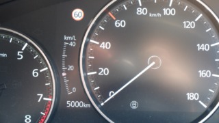 CX-30さん、オドメーターが5,000km