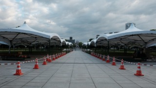 7月22日朝の平和記念公園